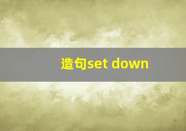 造句set down